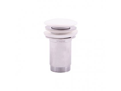 Slezák RAV MD0485 Výpusť umyvadlová Click-Clack 5/4 s keramickou zátkou, bílá (Barva keramická zátka)