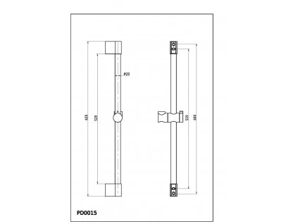 7053 1 sprchova tyc s posuvnym drzakem slezak rav pd0015 chrom