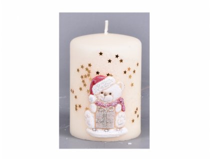 259575 1 svicka teddy svatecni vanocni d7x10cm