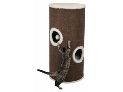 243855 skrabadlo vitus cat tower 115 cm hnedo kremove doprodej