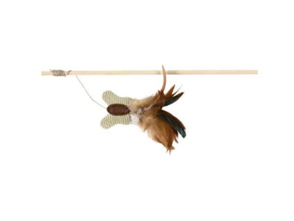 239745 udicka s jutovym motylkem s perim a catnipem 45 cm