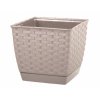 Květináč RATOLLA SQUARE DRLK 22 cm (Barva Béžová)