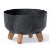 Žardinka GRACIA LOW BETON 3v1 samozavlažovací plast, antracit (Průměr 24 cm, Výška 16 cm)