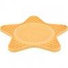 327145 lick n snack hvezda podlozka k pomalemu krmeni 23 5 cm silikon zluta