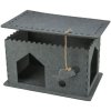 328717 7 filcovy domek jeskyne lene 54 x 30 x 35 cm seda