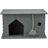 328717 1 filcovy domek jeskyne lene 54 x 30 x 35 cm seda