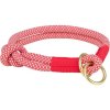 341548 soft rope kulaty polostahovaci obojek cervena kremova