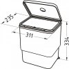 221358 4 alveus sesamo odpadkovy kos 16l plastovy