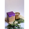 371420 2 organicka vykurovaci svicka 200g ve skle se zlatou folii sage lavender