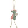 389972 dragon dracek na lane 55 cm hracka pro psy 100 prava kuze lano zelena
