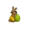 Zajíc velikonoční s kraslicí terakotový 11x7x14cm