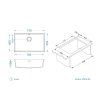 Alveus OMNI 40 bílá, 750×450 mm  Granitový dřez bez odkapu, bílý