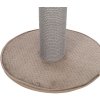 Škrabací sloupek LIVIA s plyšovou kuličkou, 64 cm, sisal/plyš, béžovošedá