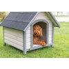 Natura bouda pro psa se sedlovou střechou, M: 77 x 82 x 88 cm, šedá
