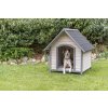 Natura bouda pro psa se sedlovou střechou, L: 96 x 105 x 112 cm, šedá