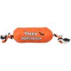 Válec HALLOWEEN, plyšová hračka se zvukem, na laně, 30 cm, oranžová - LIMITOVANÁ NABÍDKA