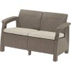 18580 zahradni pohovka allibert corfu love seat 128 x 70 x 79cm cappuccino kremova