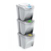 Prosperplast SORTIBOX IKWB25S3 3x25L Sada 3 odpadkových košů, 392x293x335 (Barva šedá)