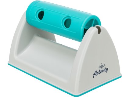 251265 trixie activity snack roll valec na pamlsky hracka pro hlodavce 19 x 12 x 11 cm seda tyrkysova