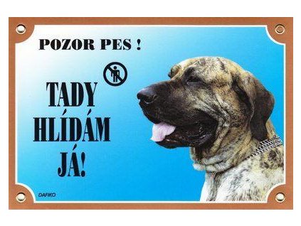 249837 barevna cedulka pozor pes brazilska fila