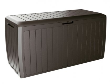 149856 box ukladaci box board s kolecky tmave hnedy 117x47x60cm