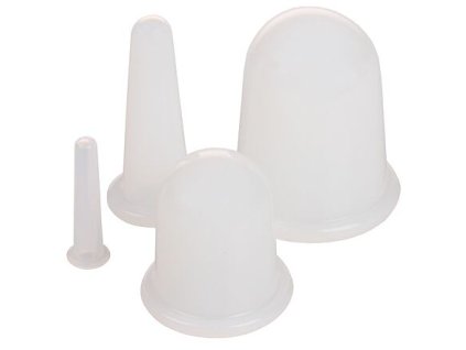 330436 cups 4pack masazni silikonove banky bila baleni 1 sada
