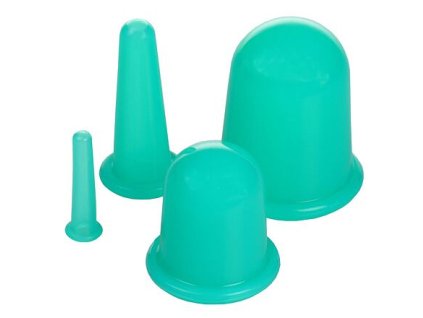 330442 cups 4pack masazni silikonove banky zelena baleni 1 sada