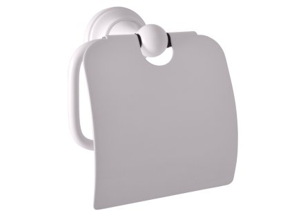 342367 drzak toaletniho papiru s krytem bily koupelnovy doplnek morava retro barva bila
