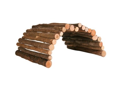 240198 dreveny most z kulatych drivek pro morce a kralika 51 x 30 cm