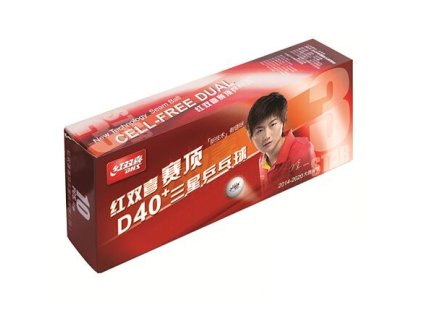 331234 dual d40 micky na stolni tenis 3 hvezdy bila baleni 10 ks