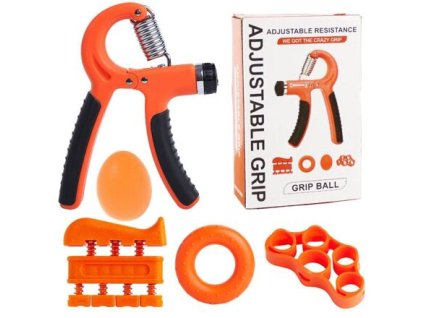 331396 grip 5 sada na posilovani rukou oranzova baleni 1 sada