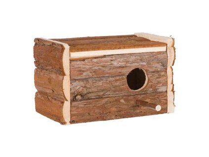 240927 hnizdici budka z prirodniho dreva pro andulky 21x13x12 cm