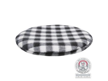 247371 hrejivy polstarek k nahrati v mikrovlnne troube 26cm cerna bila karo