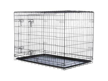 316242 interierova klec plastove dno lakovany kov cerna