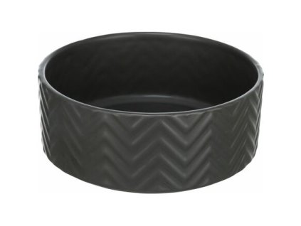 251937 keramicka miska 0 9 l 16 cm vroubkovana cerna