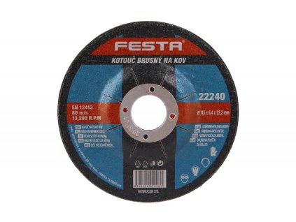 14208 1 kotouc brusny festa na kov 115x6 4x22 2mm