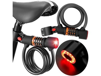 305006 l47h zapiecie do roweru linka na szyfr lampka