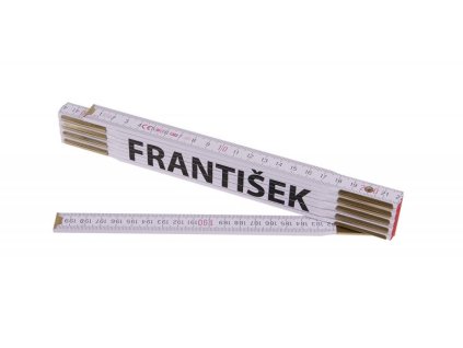 18909 metr skladaci 2m frantisek profi bily drevo