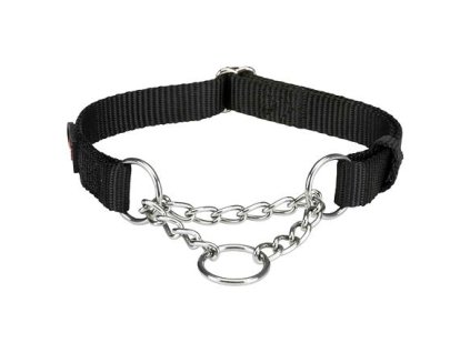 252777 nylonovy polostahovaci obojek premium cerna