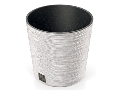 238557 obal na kvetnik furu round eco wood 2v1 plastovy d25x25cm