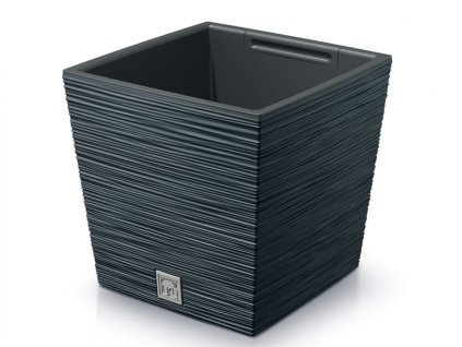 238569 obal na kvetnik furu square low 2v1 plastovy 24x24x24cm