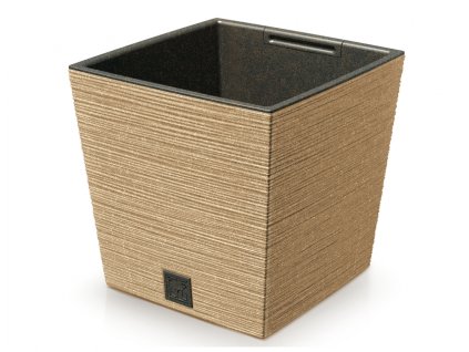 242957 obal na kvetnik furu square low eco wood 2v1 24x24x24cm