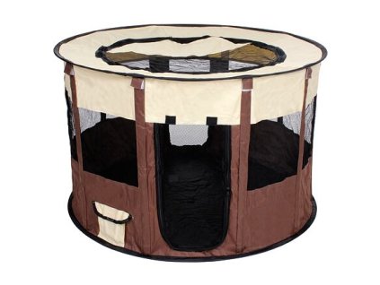 330103 pet round ohradka pro psy hneda baleni 1 ks