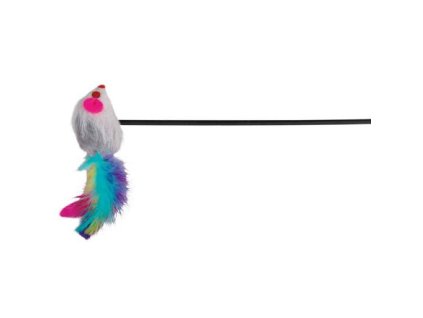 242481 plastova udice myska s perovym ocasem 50 cm