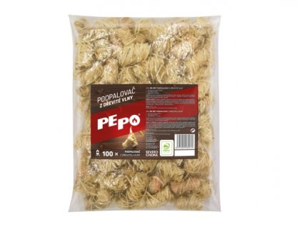 161589 podpalovac pe po z drevite vlny 100ks