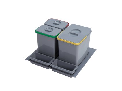 128587 sinks ek9111 practiko 600 odpadkovy kos vlozeny 1x15l 2x7l 2x miska