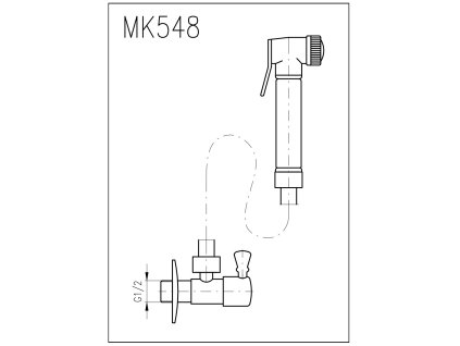 27258 1 slezak rav bidetova baterie ze zdi se sprchou mk548sm