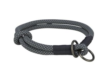 275329 soft rope kulaty polostahovaci obojek s 35 cm 10 mm cerna seda