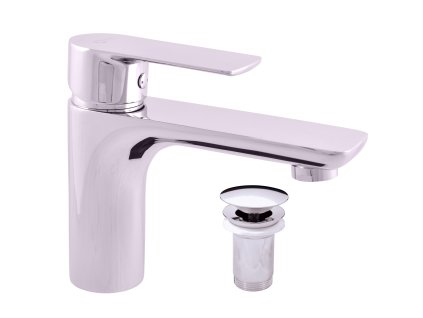 193236 sporici vodovodni baterie umyvadlova s vypusti click clack vltava eco barva chrom rozmer 3 8