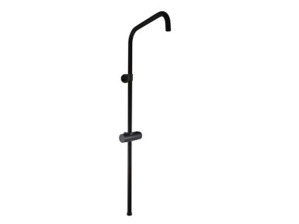 Sprchová tyč k bateriím s hlavovou a ruční sprchou - černá matná (Barva černá matná)